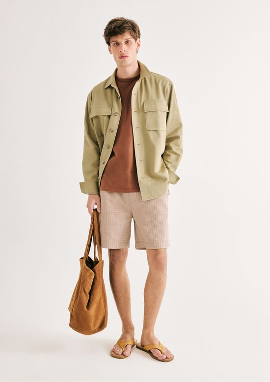 Foto do produto: Camisa Masculina Manga Longa Em Sarja - Verde