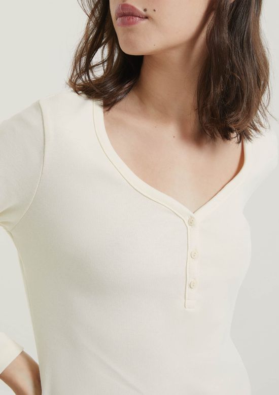 Foto do produto: Pijama Feminino Manga Longa Em Malha Premium - Creme