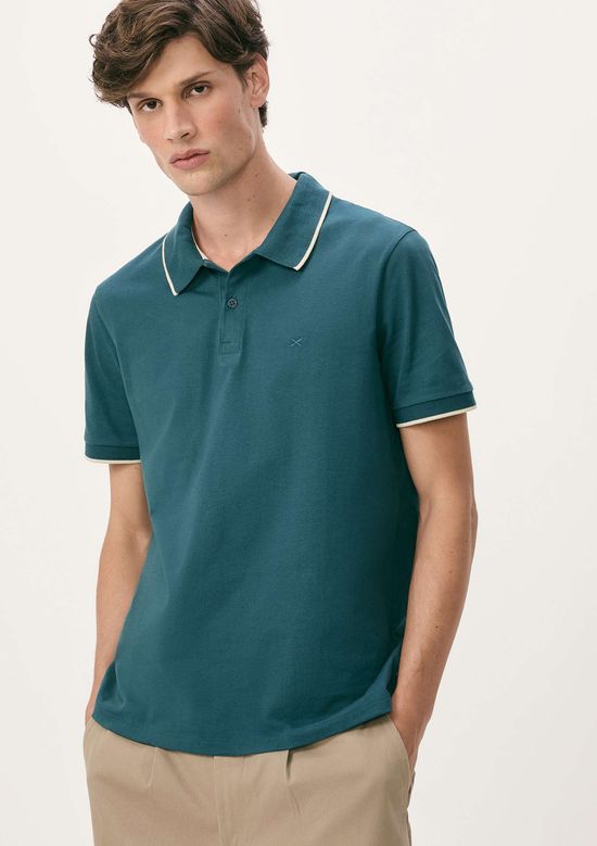 Foto do produto: Camisa Polo Básica Masculina Super Cotton Com Bordado - Verde