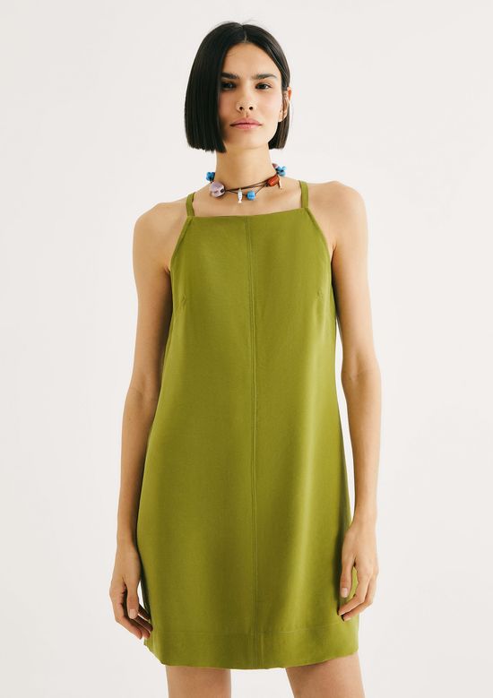 Foto do produto: Vestido Curto Reto Em Peach Touch - Verde