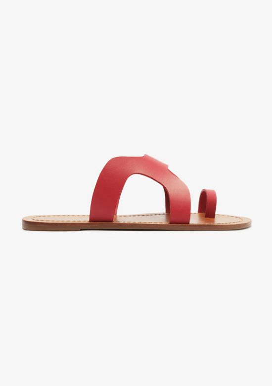 Foto do produto: Sandália Feminina Rasteira Tiras - Vermelho