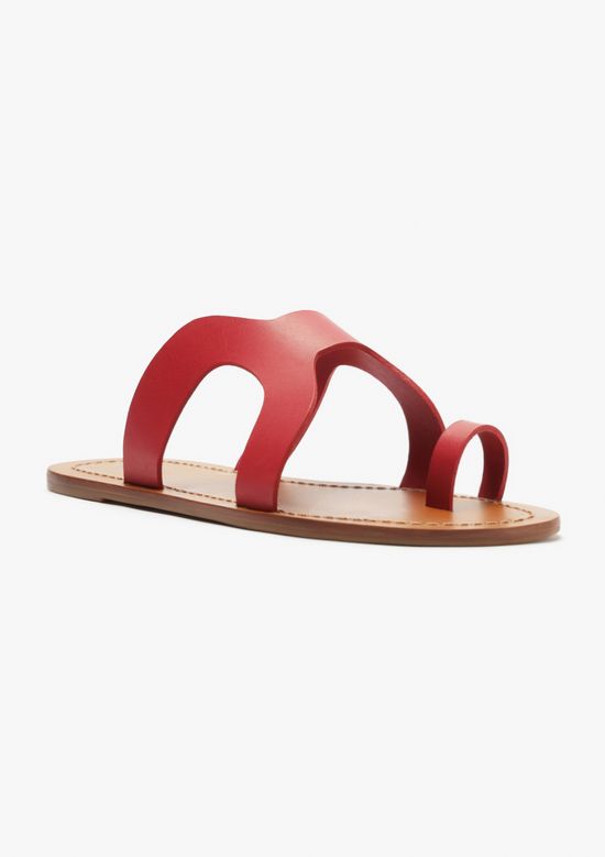 Foto do produto: Sandália Feminina Rasteira Tiras - Vermelho