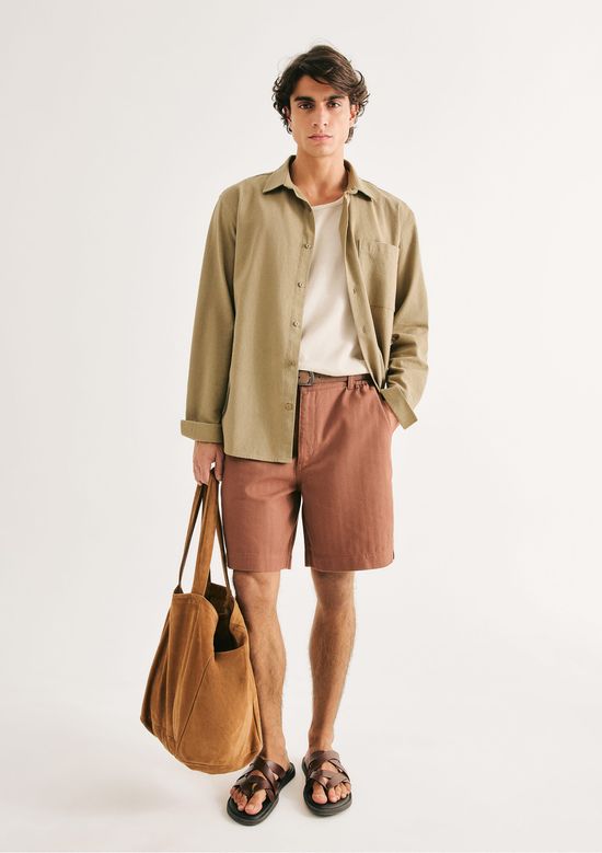 Foto do produto: Camisa Masculina Comfort Texturizada - Verde