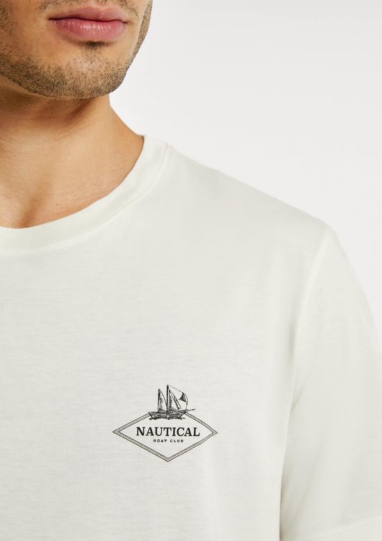 Foto do produto: Camiseta Masculina Algodão Peruano Estampada - Off white