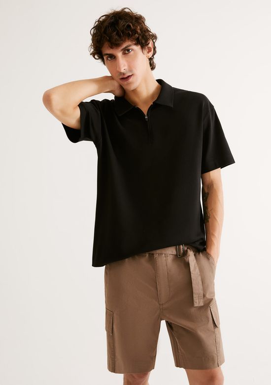 Foto do produto: Camisa Polo Masculina Em Malha Tech - Preto