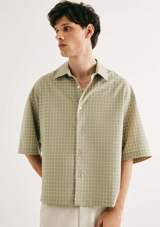 Foto do produto: Camisa Masculina Fio Tinto Boxy - Verde