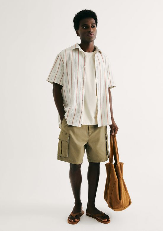 Foto do produto: Camisa Masculina Fio Tinto Texturizada - Off white