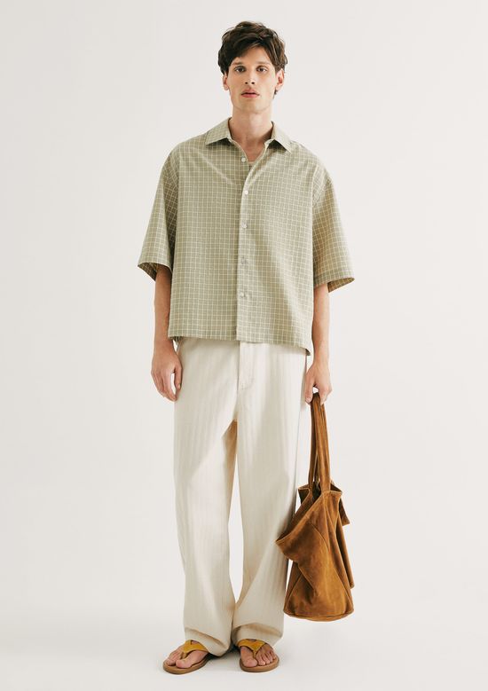 Foto do produto: Camisa Masculina Fio Tinto Boxy - Verde