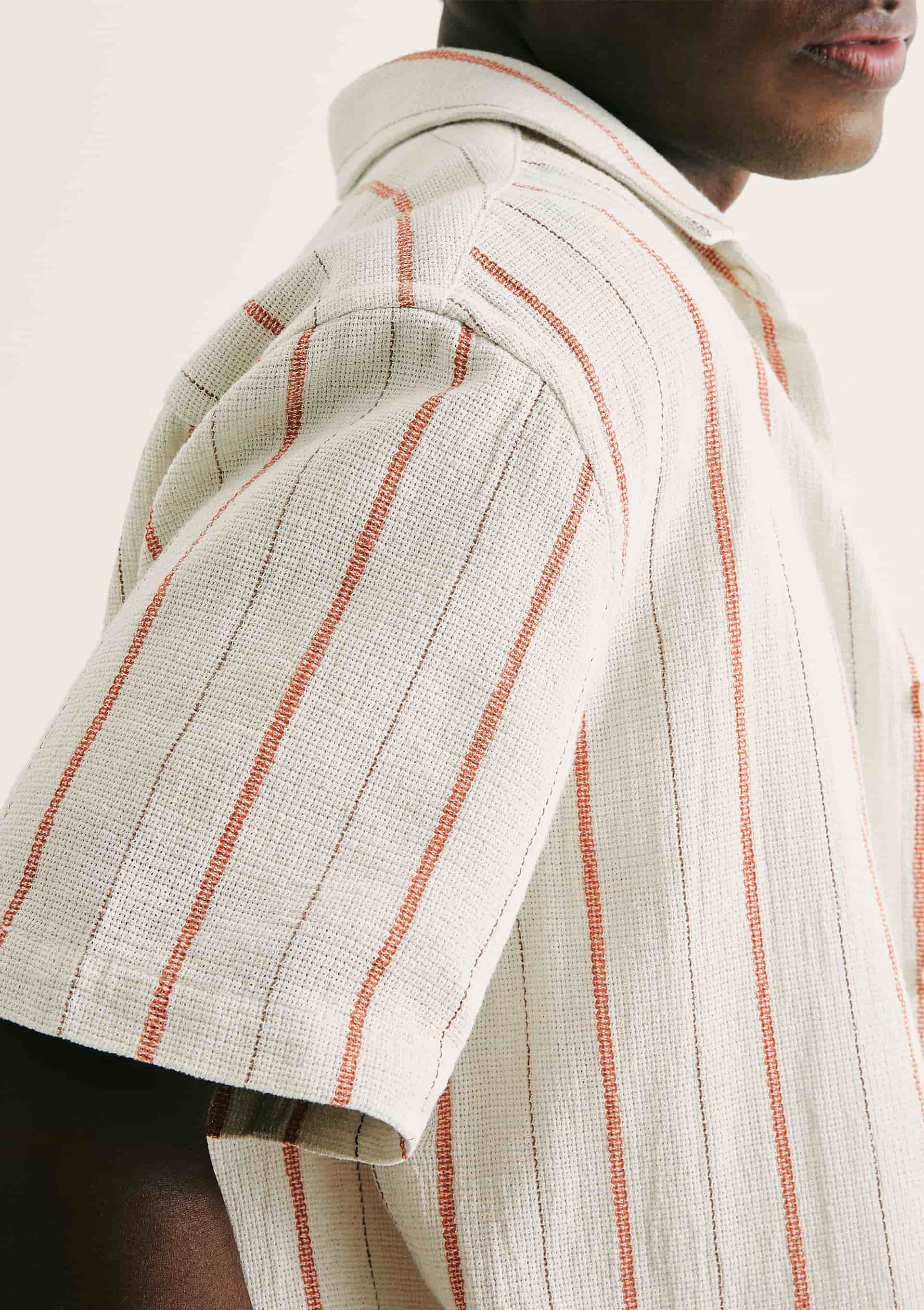 Camisa Masculina Fio Tinto Texturizada - Off white | Hering