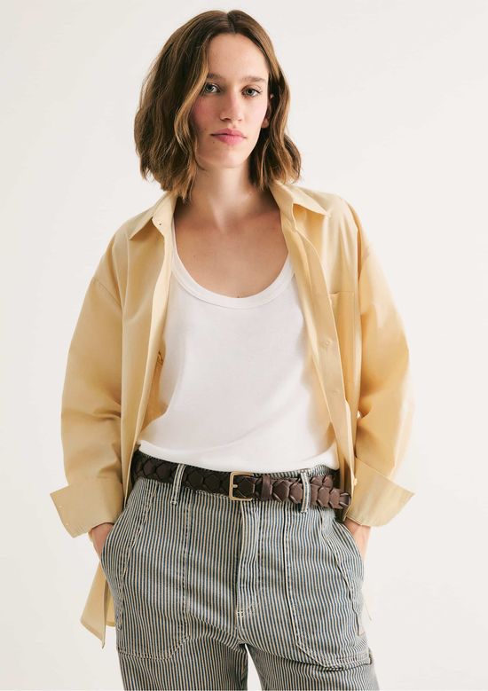 Foto do produto: Camisa Feminina Oversized Manga Longa - Amarelo