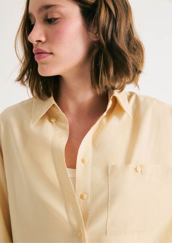 Foto do produto: Camisa Feminina Oversized Manga Longa - Amarelo