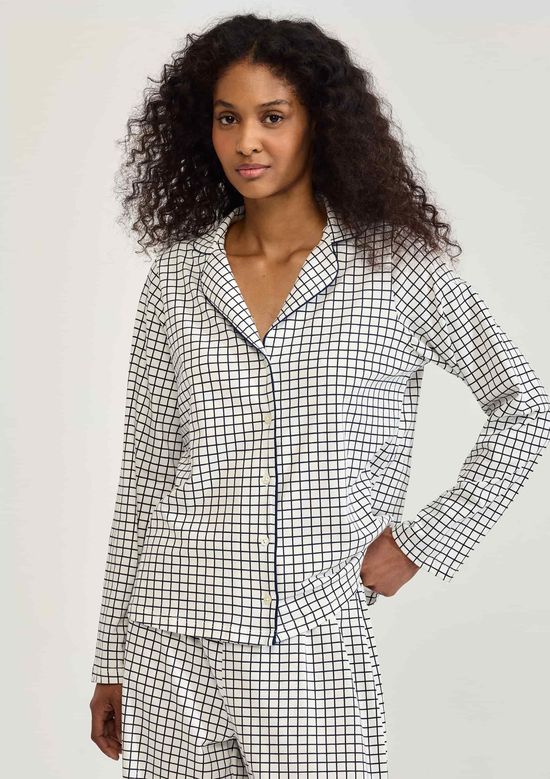 Foto do produto: Pijama Longo Feminino Americano Estampado - Off white