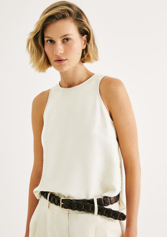 Foto do produto: Regata Feminina Regular Halterneck - Off white