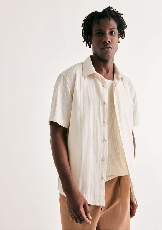 Foto do produto: Camisa Masculina Regular Texturizada - Branco