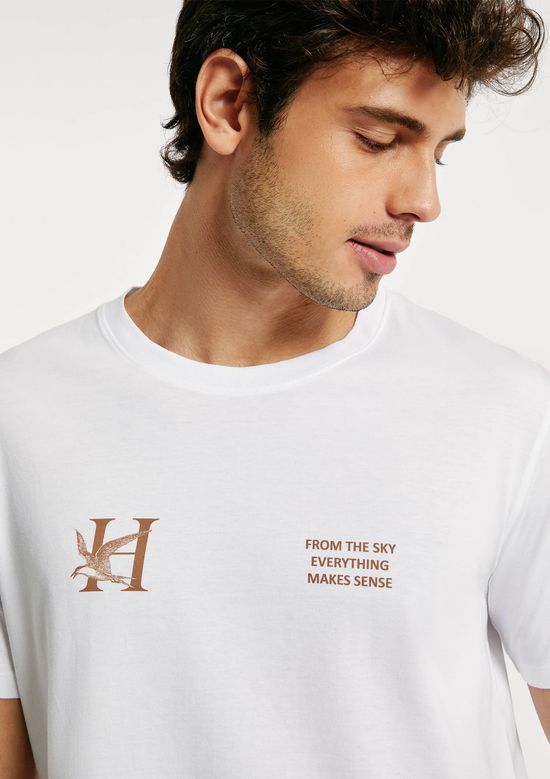 Foto do produto: Camiseta Masculina Algodão Peruano Estampada - Branco