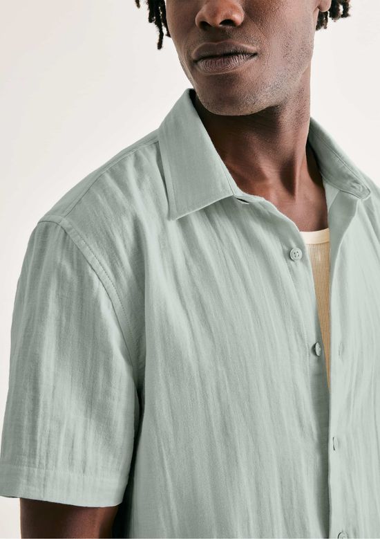 Foto do produto: Camisa Masculina Regular Texturizada - Azul