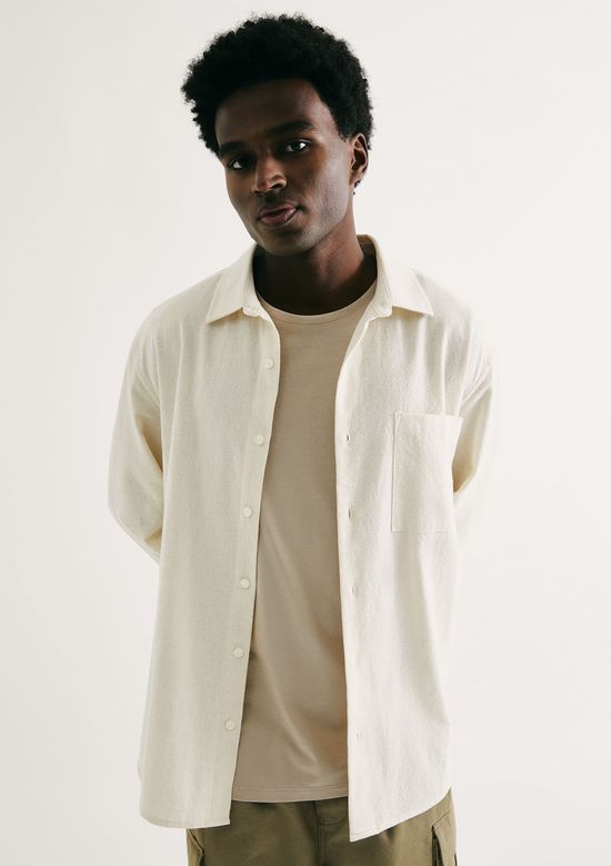 Foto do produto: Camisa Masculina Comfort Texturizada - Nude