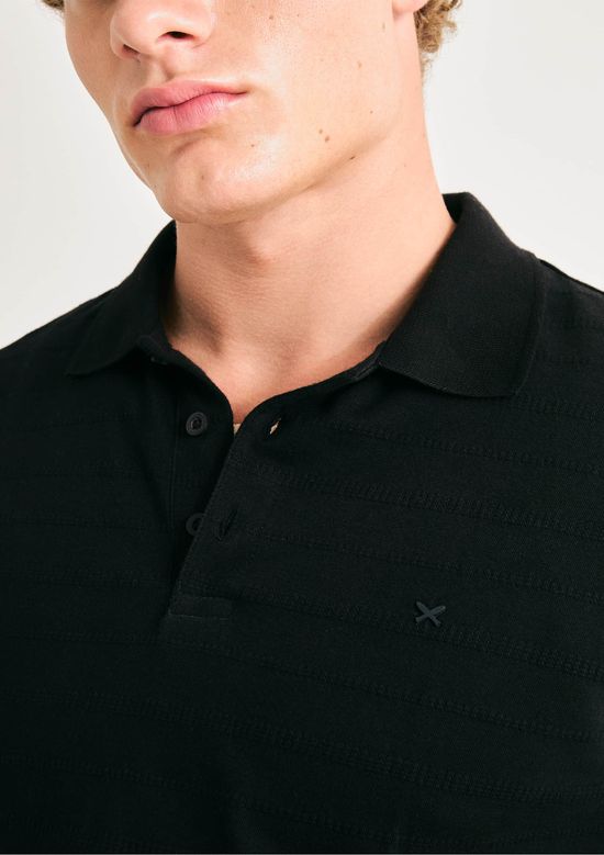Foto do produto: Polo Masculina Regular Texturizada - Preto