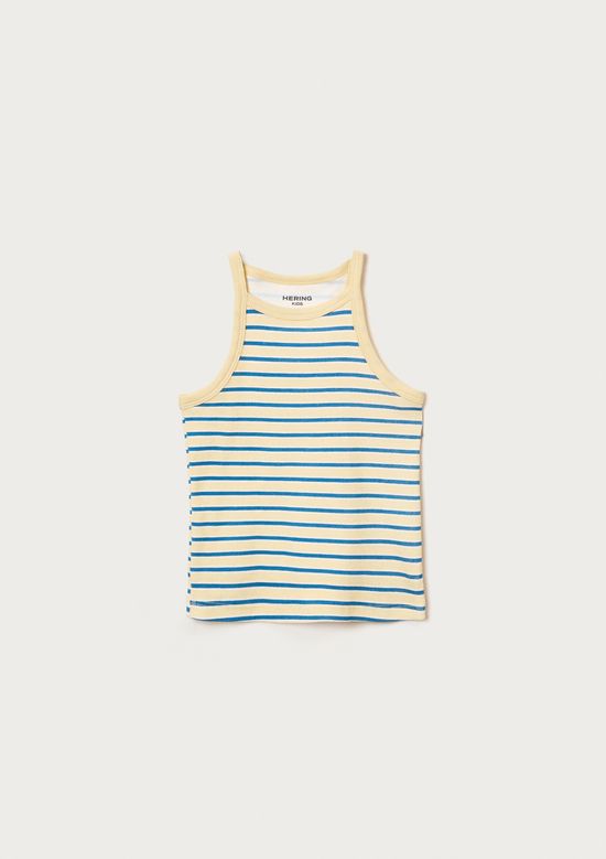 Foto do produto: Regata Infantil Menina Halter Neck Em Ribana - Azul