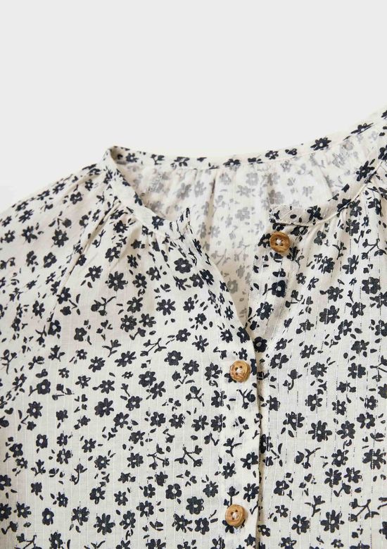 Foto do produto: Vestido Infantil Manga Longa Estampado - Off white