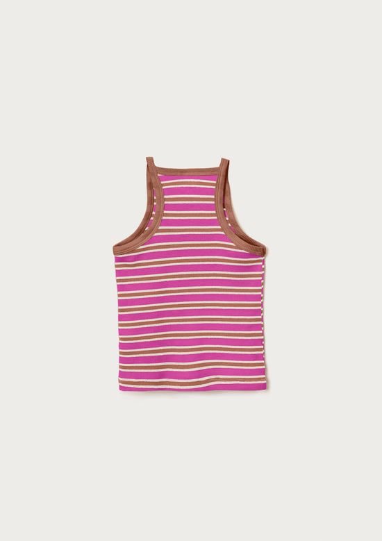 Foto do produto: Regata Infantil Menina Halter Neck Em Ribana - Rosa