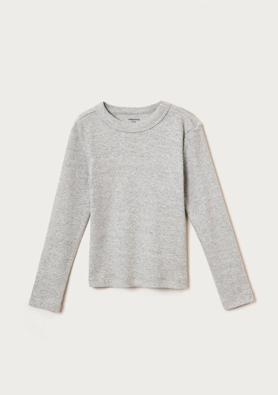 Foto do produto: Blusa Infantil Menina Manga Longa Em Ribana - Cinza