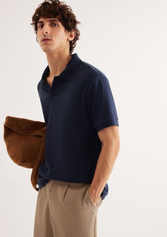 Foto do produto: Camisa Polo Masculina Em Malha Premium - Azul