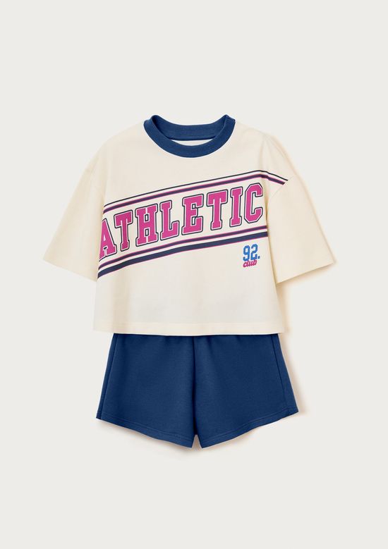 Foto do produto: Conjunto Infantil Menina Estampado Runner - Azul