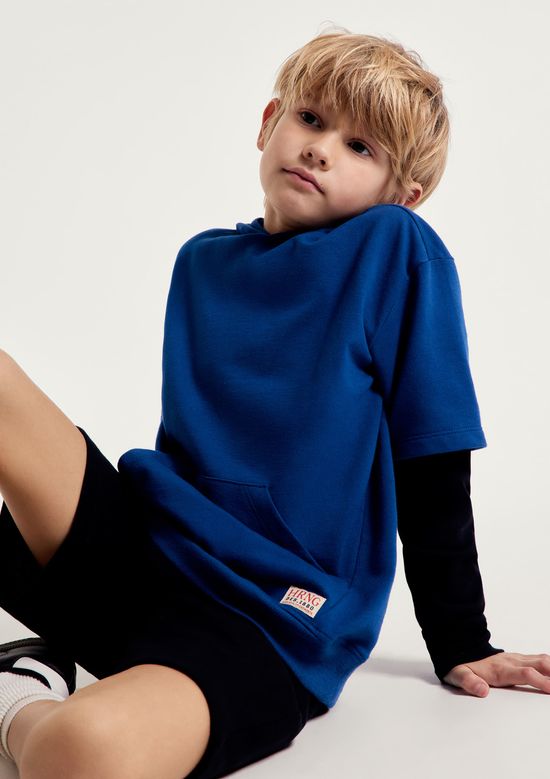 Foto do produto: Camiseta Infantil Menino Moletom Oversized - Azul