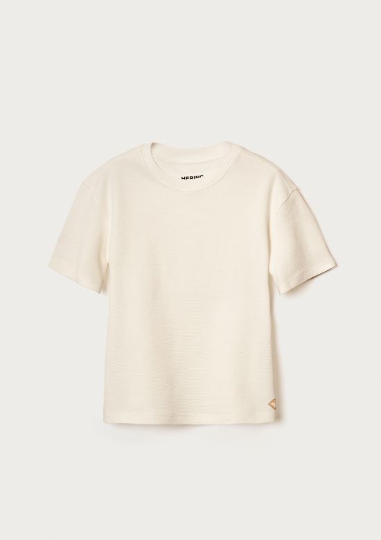 Foto do produto: Camiseta Infantil Menino Malha Texturizada - Creme