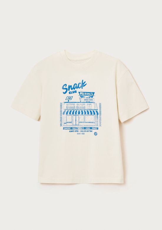 Foto do produto: Camiseta Infantil Unissex Estampada - Creme