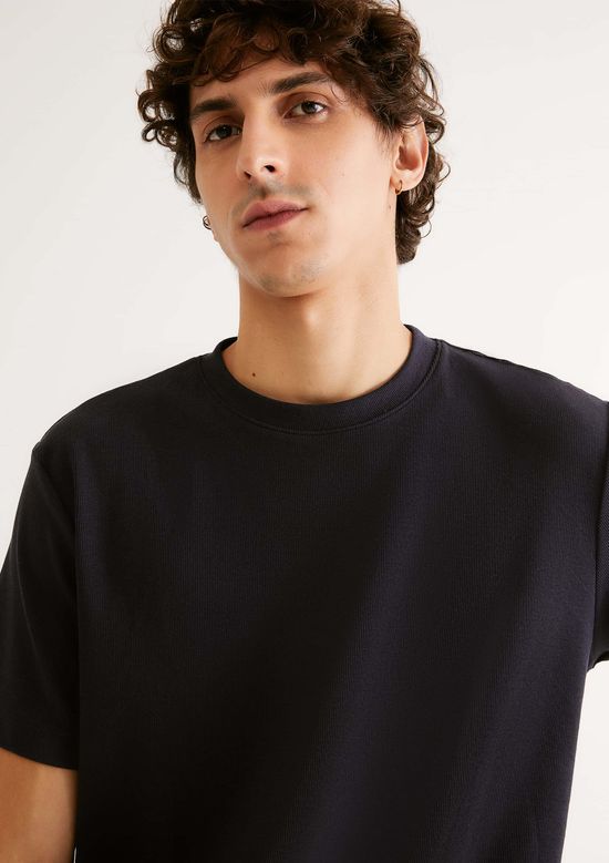 Foto do produto: Camiseta Masculina Manga Curta Em Ribana Ultra Soft - Azul