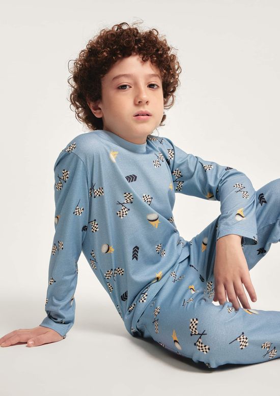 Foto do produto: Pijama Infantil Menino Estampa Brilha No Escuro - Azul