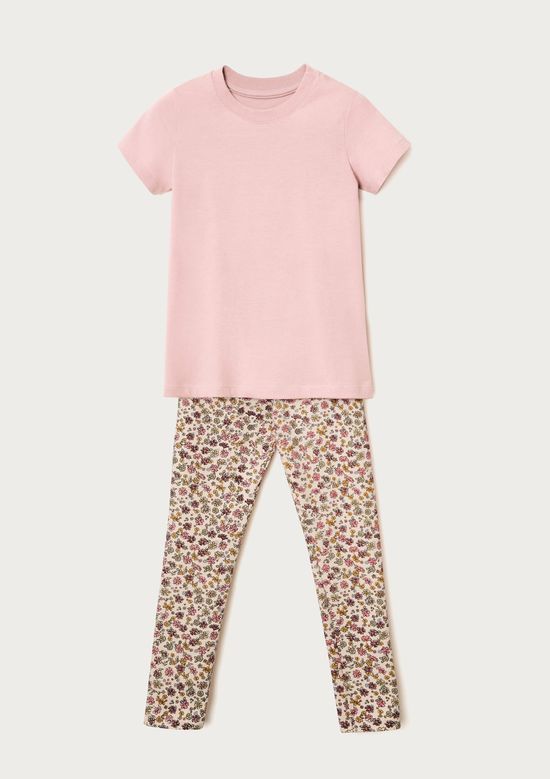Foto do produto: Conjunto Infantil Menina Animal Print Em Algodão - Rosa