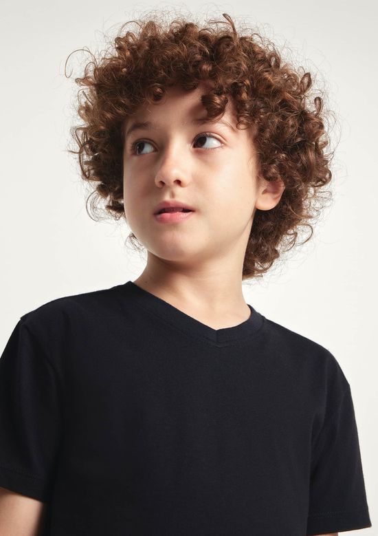 Foto do produto: Camiseta Infantil Menino Básica Em Algodão - Preto