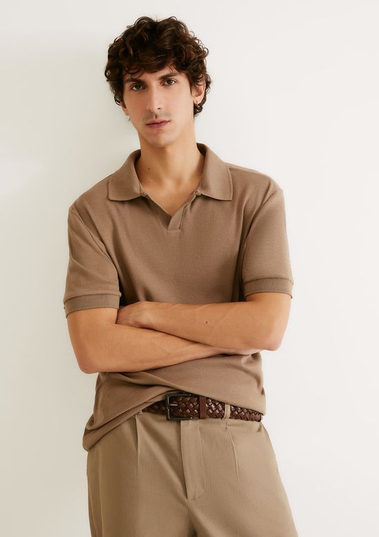 Foto do produto: Camisa Polo Masculina Em Malha Premium - Marrom