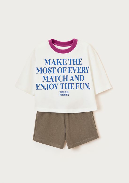 Foto do produto: Conjunto Infantil Menina Estampado Runner - Branco