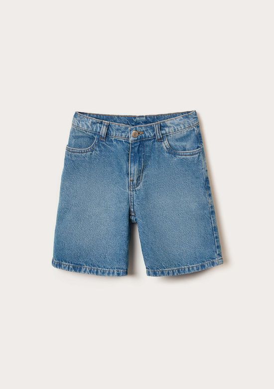 Foto do produto: Bermuda Jeans Infantil Menino Carpinteiro - Azul