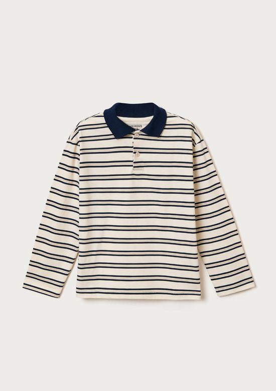 Foto do produto: Camisa Polo Infantil Menino Comfort Listrada - Azul