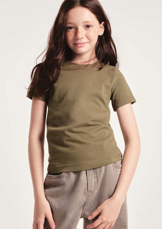 Foto do produto: Blusa Manga Curta Infantil Menina Em Malha - Verde