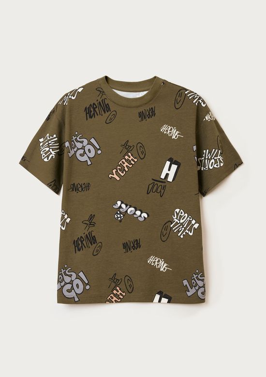 Foto do produto: Camiseta Oversized Infantil Menino Estampada - Verde