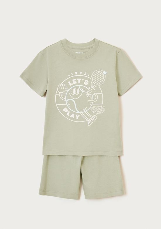 Foto do produto: Pijama Infantil Menino Curto Com Estampa - Verde