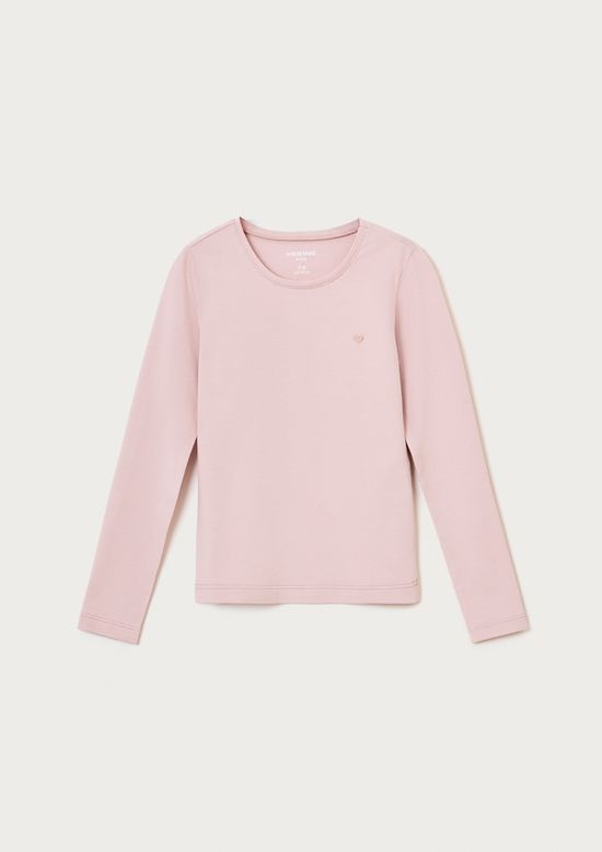 Foto do produto: Blusa Básica Infantil Menina Manga Longa Com Patch Hering Kids - Rosa