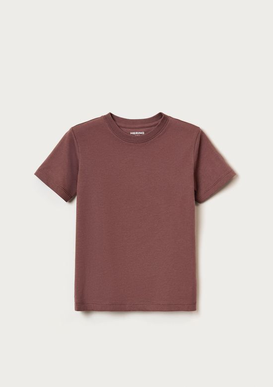Foto do produto: Camiseta Básica Infantil Menino Manga Curta Slim - Marrom