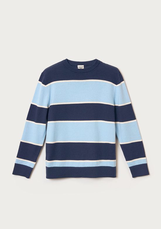 Foto do produto: Suéter De Tricô Infantil Menino Listrado - Azul
