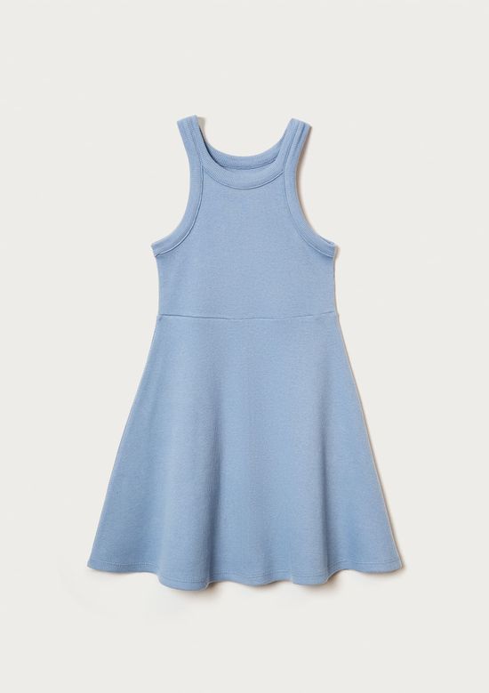 Foto do produto: Vestido Infantil Curto Canelado - Azul