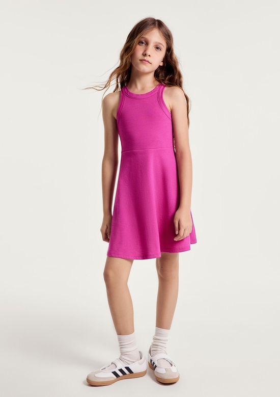 Foto do produto: Vestido Infantil Curto Canelado - Rosa