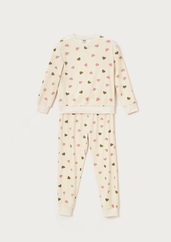 Foto do produto: Pijama Longo Infantil Menina Em Plush - Creme