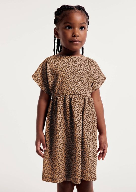 Foto do produto: Vestido Infantil Curto Estampado - Marrom
