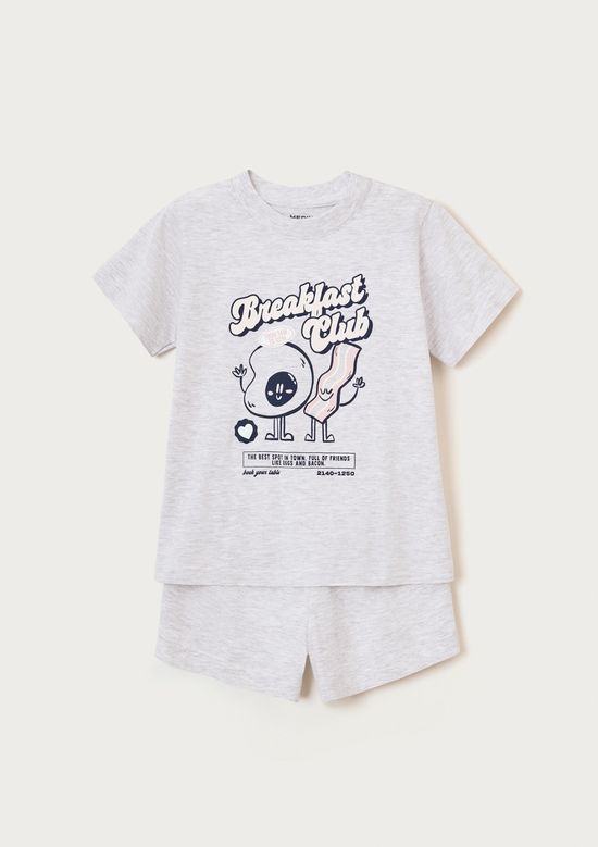 Foto do produto: Pijama Infantil Menina Curto Com Estampa - Cinza